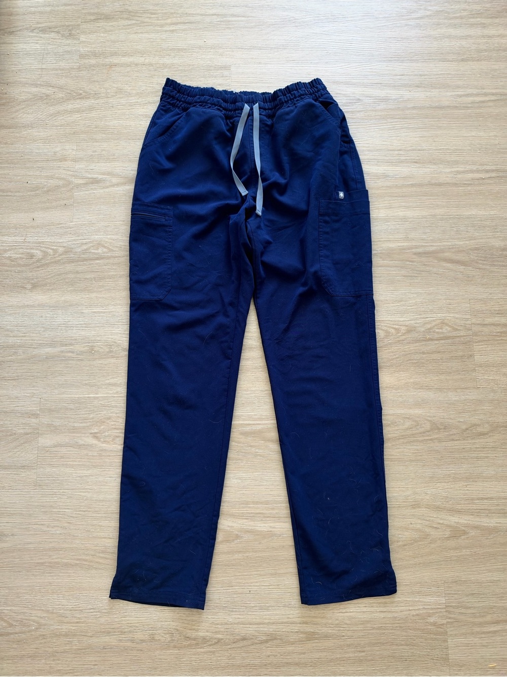 Figs Navy Blue Straight Leg Scrub Pants Size Medium Tall